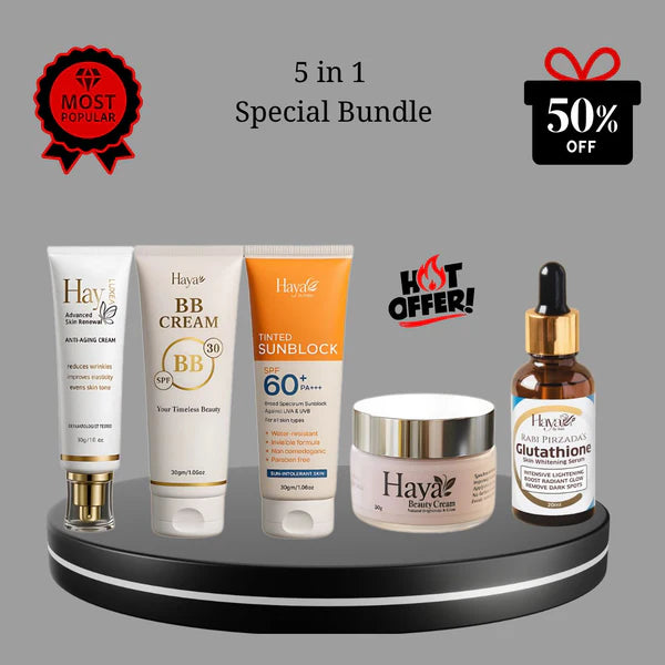 Haya by Rabi 5 in 1 Skin Care Bundle